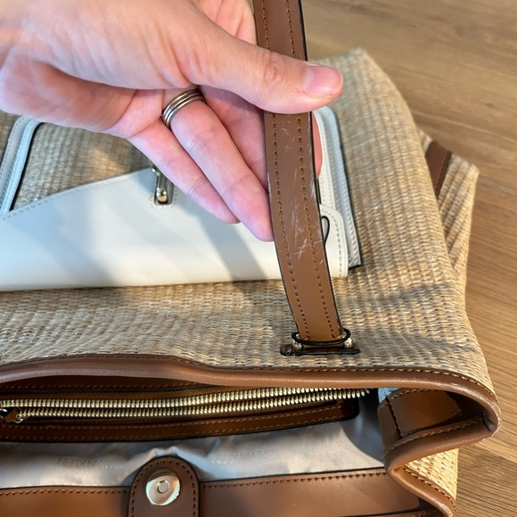 Calvin Klein Handbag, Natural with Brown Trim, H1ABLQM2 - Picture 9 of 9